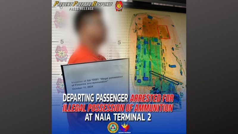 Pasahero sa NAIA nahulihan ng mga bala