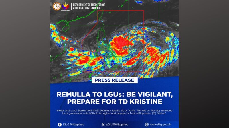 LGUs inatasan ng DILG na maging alerto sa epekto ng bagyong Kristine