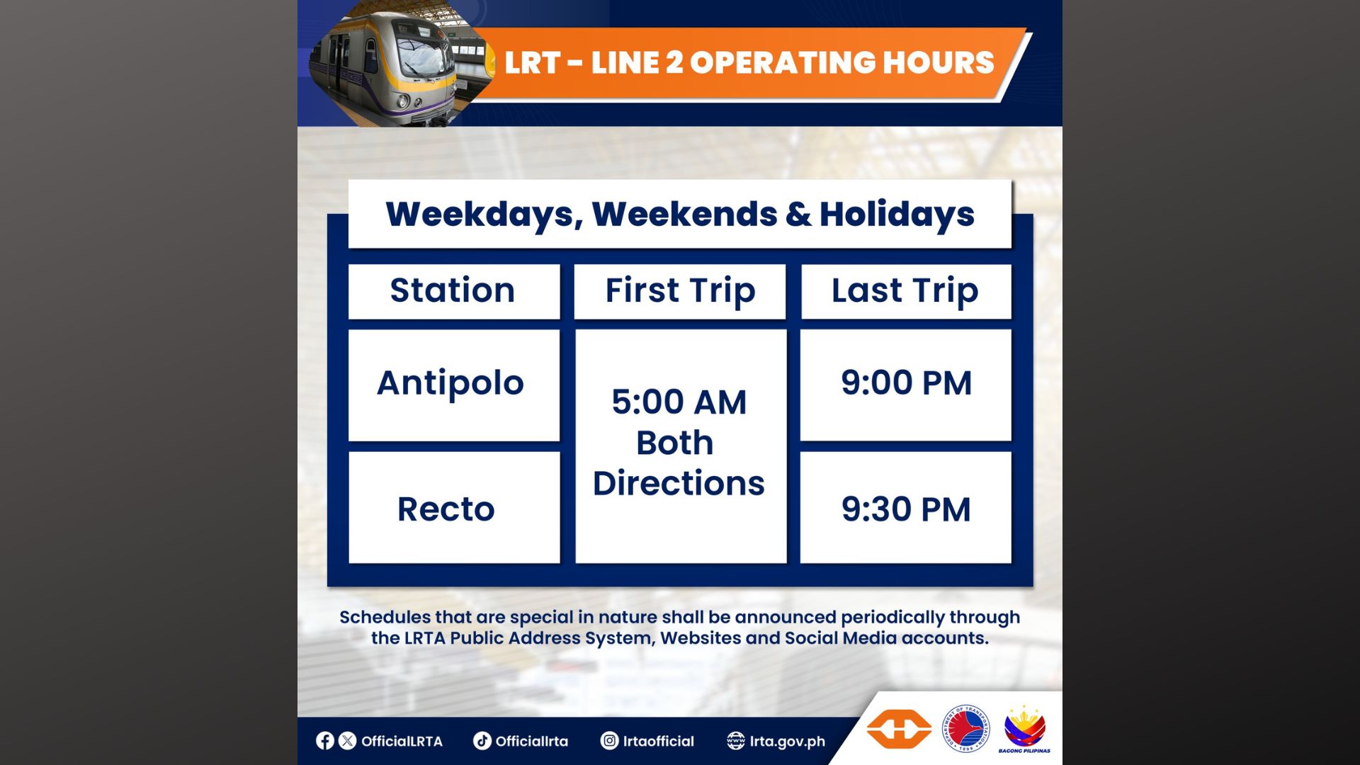 Operasyon ng LRT-2 sa Undas mananatiling normal