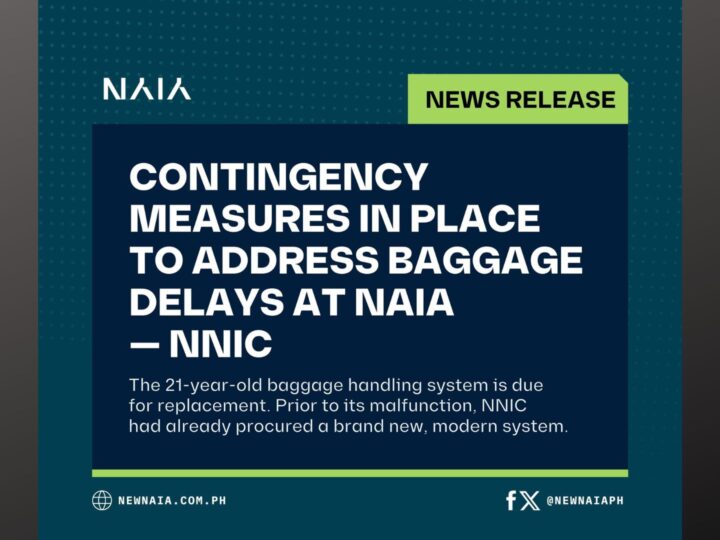 Lumang baggage handling system sa NAIA papalitan ng mas bago at moderno na ayon sa NNIC