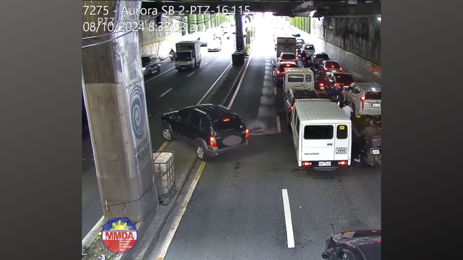 May-ari ng SUV na nag-U turn sa EDSA Aurora Tunnel ipinatatawag ng LTO