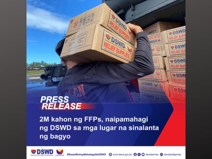 2M Family Food Packs naipamahagi na sa mga lugar na nasalanta ng magkakasunod na bagyo