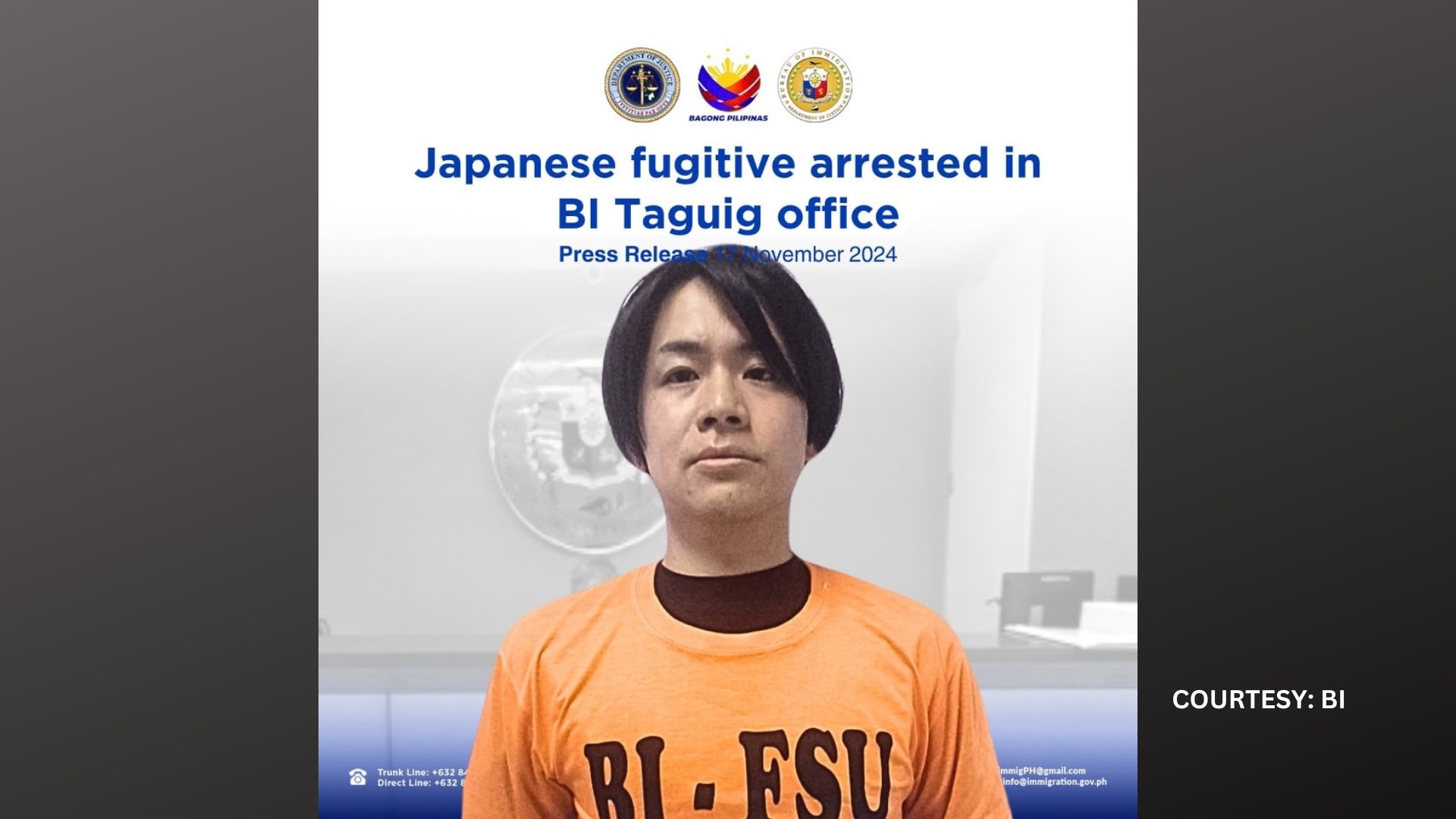 Puganteng Japanese arestado habang nagre-renew ng visa sa BI