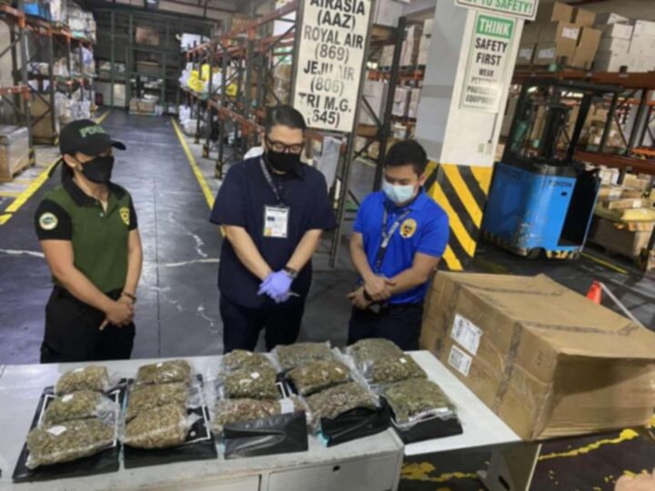 Higit P10-milyong halaga ng iligal na droga mula Amerika nasabat sa warehouse sa NAIA