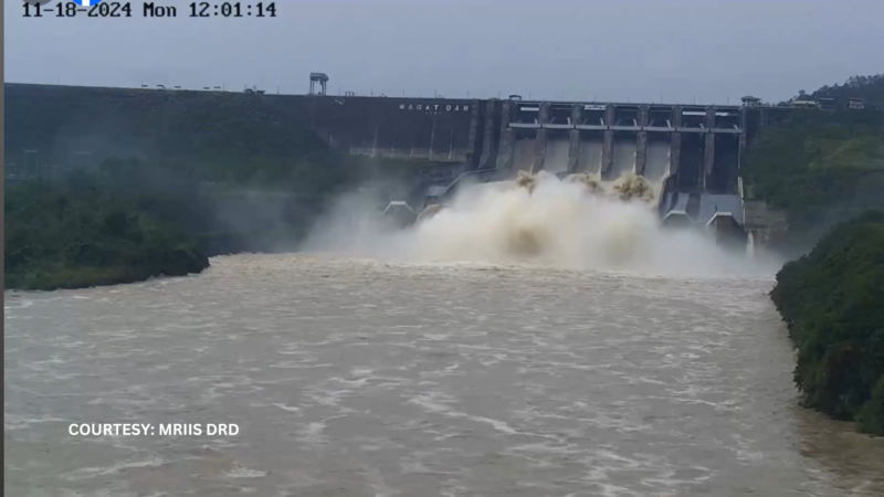 Limang spilling gate ng Magat dam bukas at nagpapakawala ng tubig