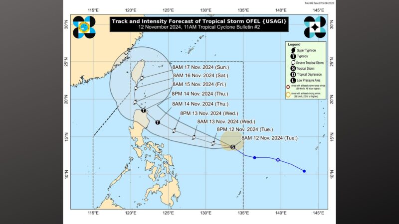 Bagyong Ofel lumakas pa; magiging typhoon sa