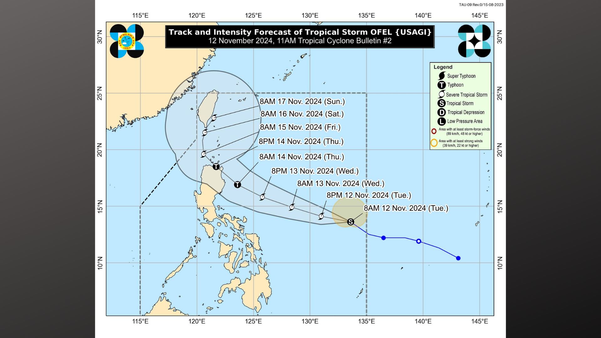 Bagyong Ofel lumakas pa; magiging typhoon sa