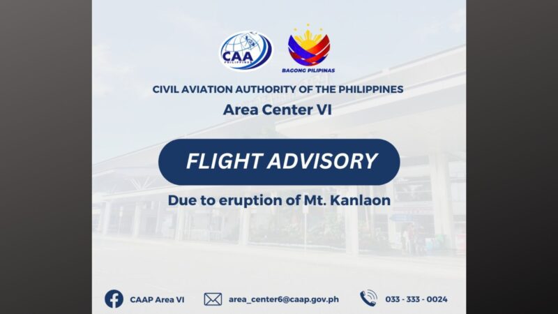 Ilang flights sa Iloilo International Airport kanselado pa rin dahil sa pagputok ng Mt. Kanlaon