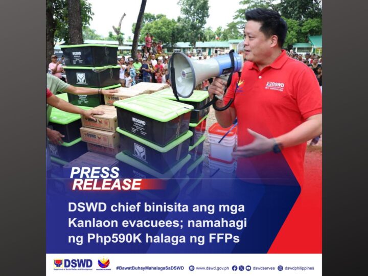 P590K na halaga ng family food packs ipinamahagi ng DSWD sa mga naapektuhan ng pagputok ng Bulkang Kanlaon