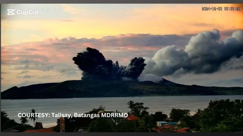 Bulkang Taal muling nagkaroon ng minor phreatomagmatic eruption