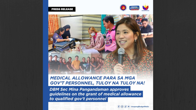 Guidelines sa pagkakaloob ng medical allowance sa mga kwalipikadong kawani ng gobyerno, aprubado na ng DBM