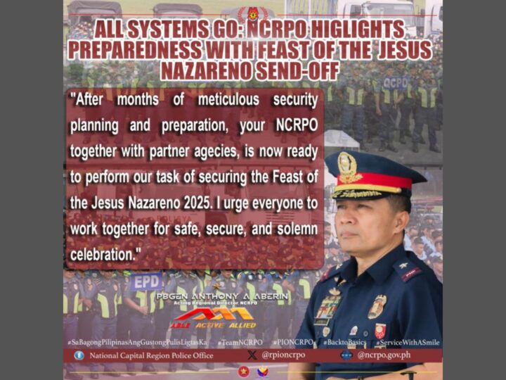 NCRPO “all systems go” na para sa Pista ng Itim na Nazareno