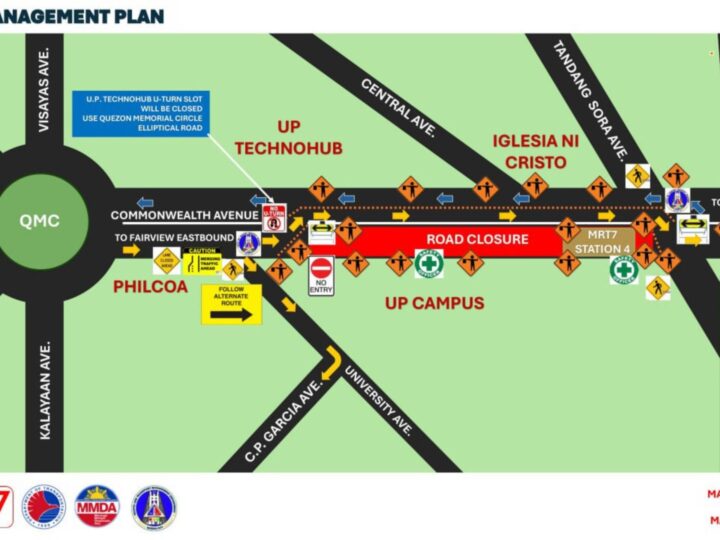 Bahagi ng Commonwealth Ave. mula University Ave hanggang Tandang Sora Ave. isasara sa mga motorista sa weekend