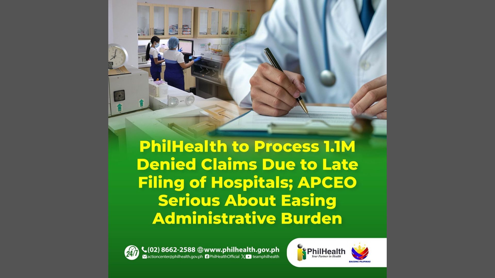 PhilHealth tiniyak na ipoproseso ang P1.1M denied claims ng iba’t ibang ospital sa bansa