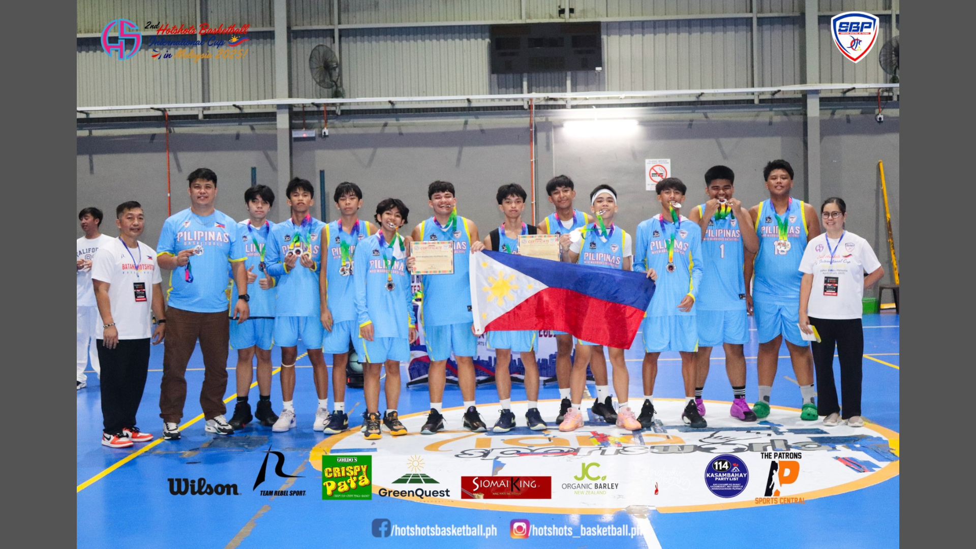 MYB Warriors Pilipinas, first runner-up sa 16U at 18U Divisions sa katatapos na 2nd Hotshots International Cup sa Malaysia