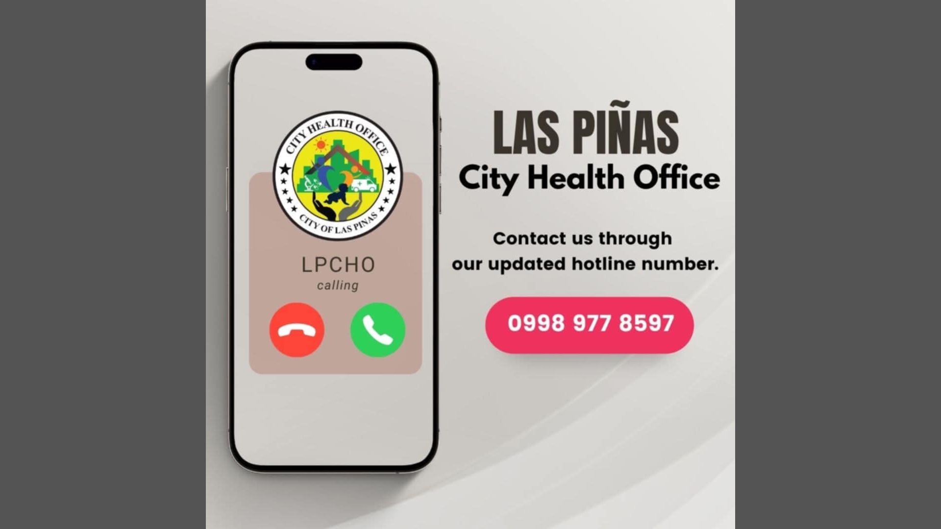 Las Piñas City Health Office may bagong Hotline Number