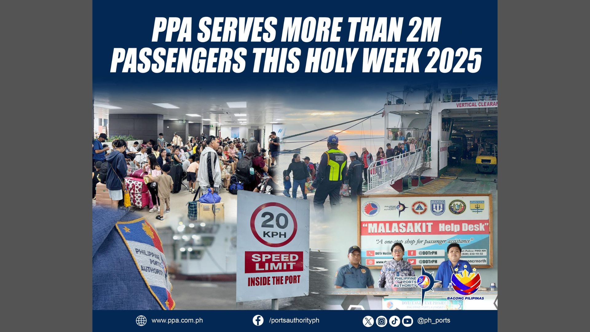 Mahigit 2 milyong pasahero bumiyahe sa mga pantalan nitong nagdaang Holy Week