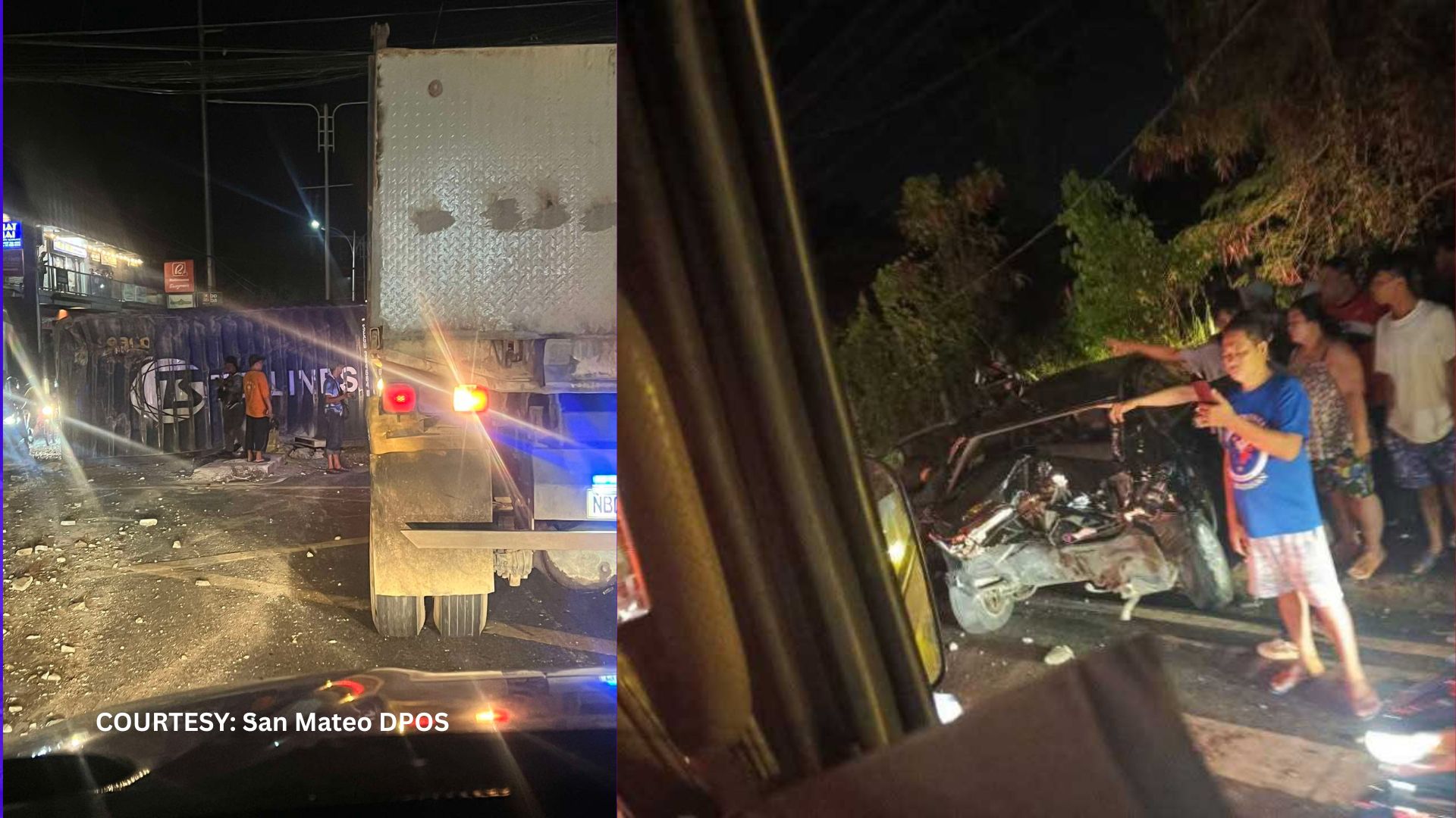 3 patay matapos araruhin ng truck ang apat na sasakyan sa Quezon City