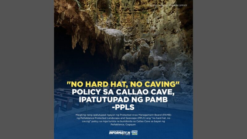 “No Hard Hat, No caving” policy ipatutupad sa Callao cave