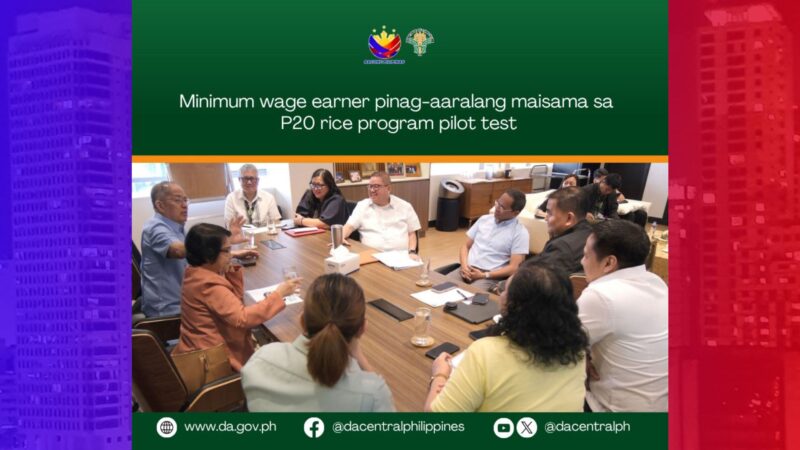 P20 per kilo na bigas sa ilalim ng Rice Program ng pamahalaan target na maibenta din sa minimum wage earners