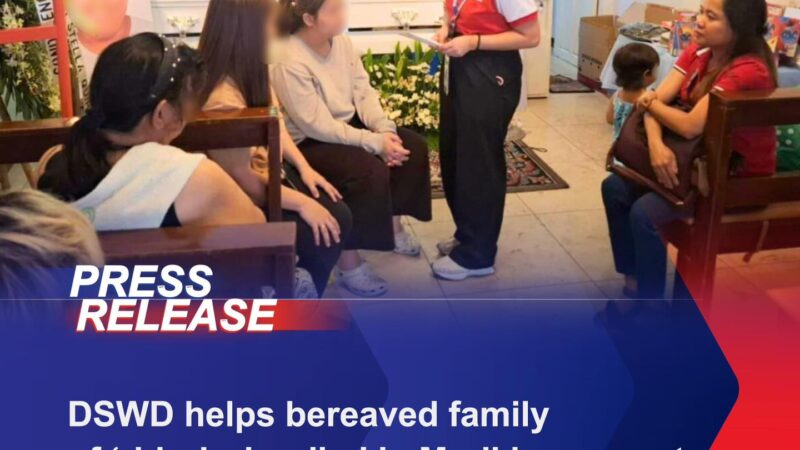 DSWD nagpaabot ng tulong sa naulilang pamilya ng ‘rider’ na nasawi habang nakapila sa payout sa Marikina
