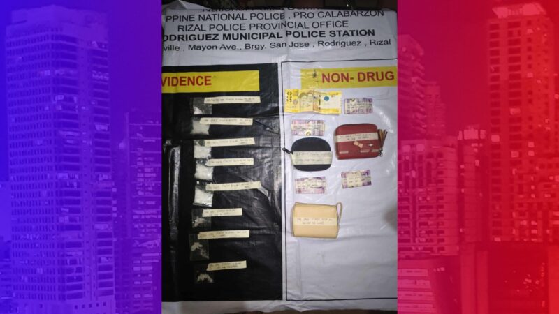 Mahigit P100K na halaga ng shabu nakumpiska sa 4 na suspek sa Montalban, Rizal