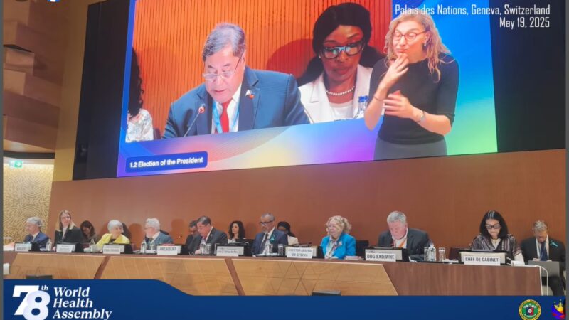 DOH Sec. Herbosa iniluklok bilang presidente ng 78th World Health Assembly
