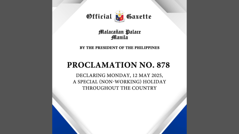 Araw ng halalan idineklarang special non-working holiday ng Malakanyang