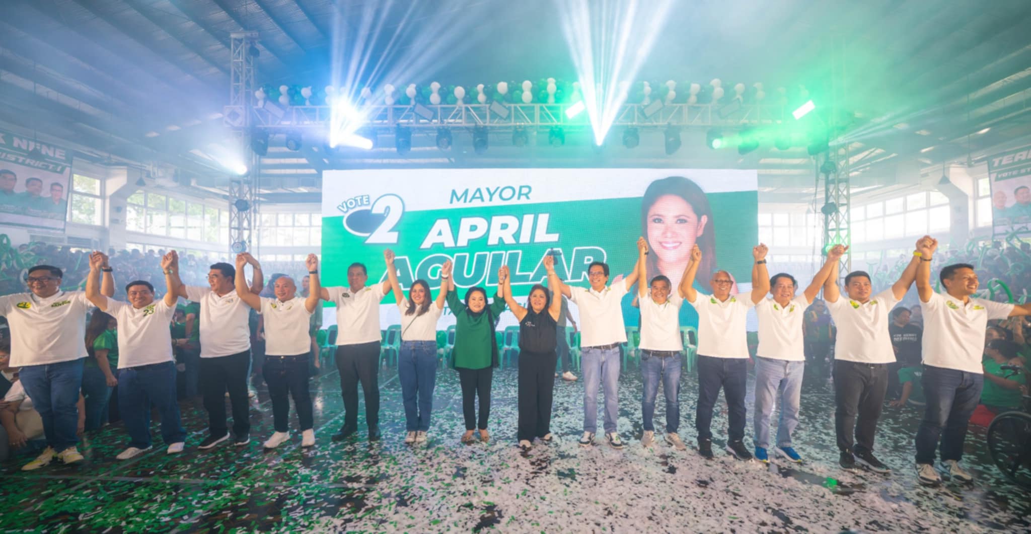 Suporta bumuhos sa idinaos na Miting De Avance ng Tatak Nene Aguilar Team