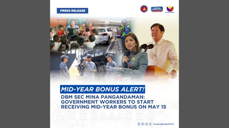 Mid-year bonus natanggap na ng mga kwalipikadong kawani ng gobyerno