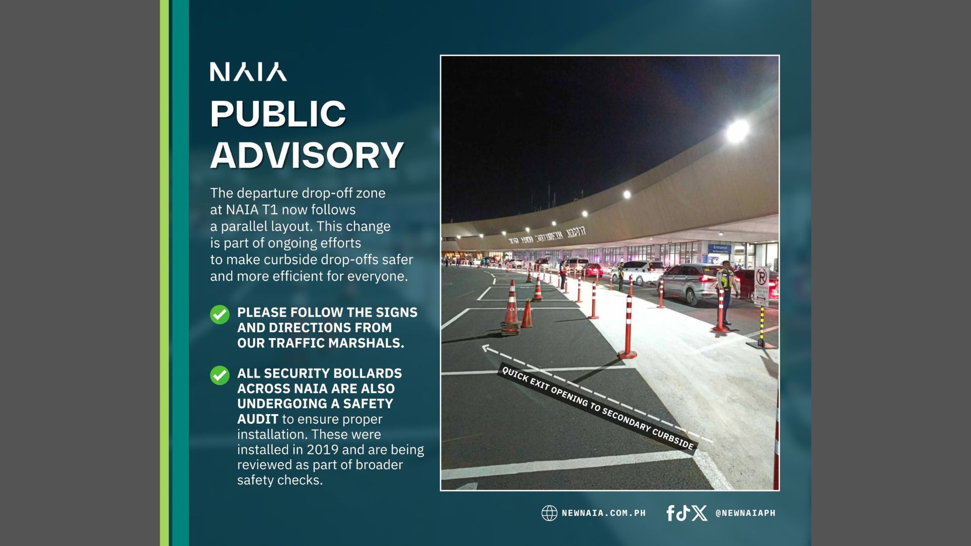NNIC nagsasagawa ng audit sa lahat ng security bollards sa NAIA