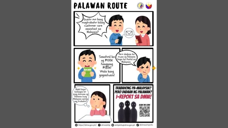 DMW pinag-iingat ng publiko sa alok na trabaho sa Malaysia gamit ang Palawan route