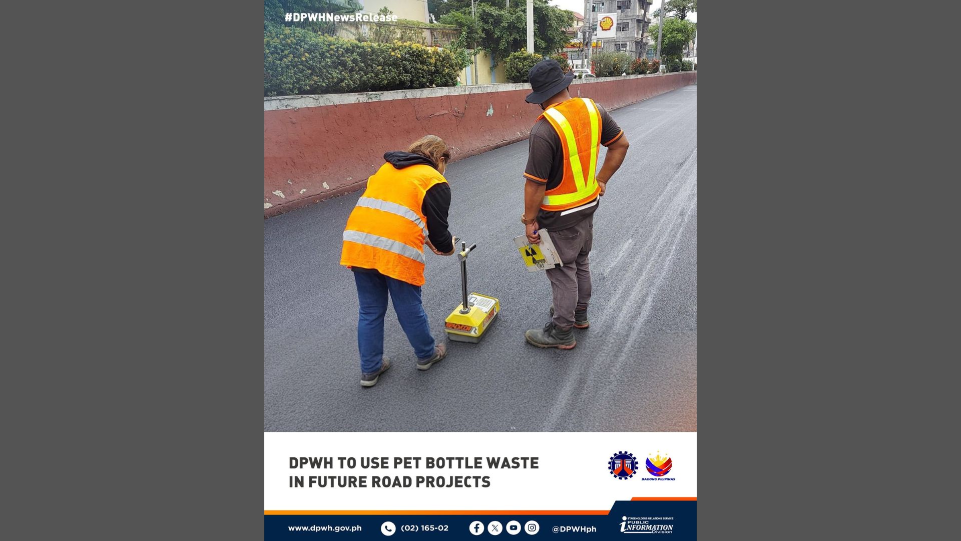 DPWH gagamit ng pet bottle waste sa pag-aaspalto ng mga lansangan