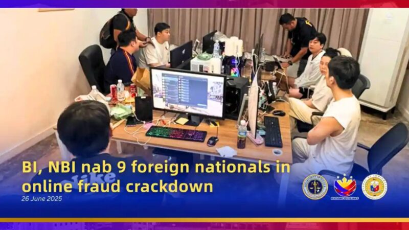 9 na dayuhan na sangkot sa online fraud, arestado sa magdamagang operasyon ng BI at NBI
