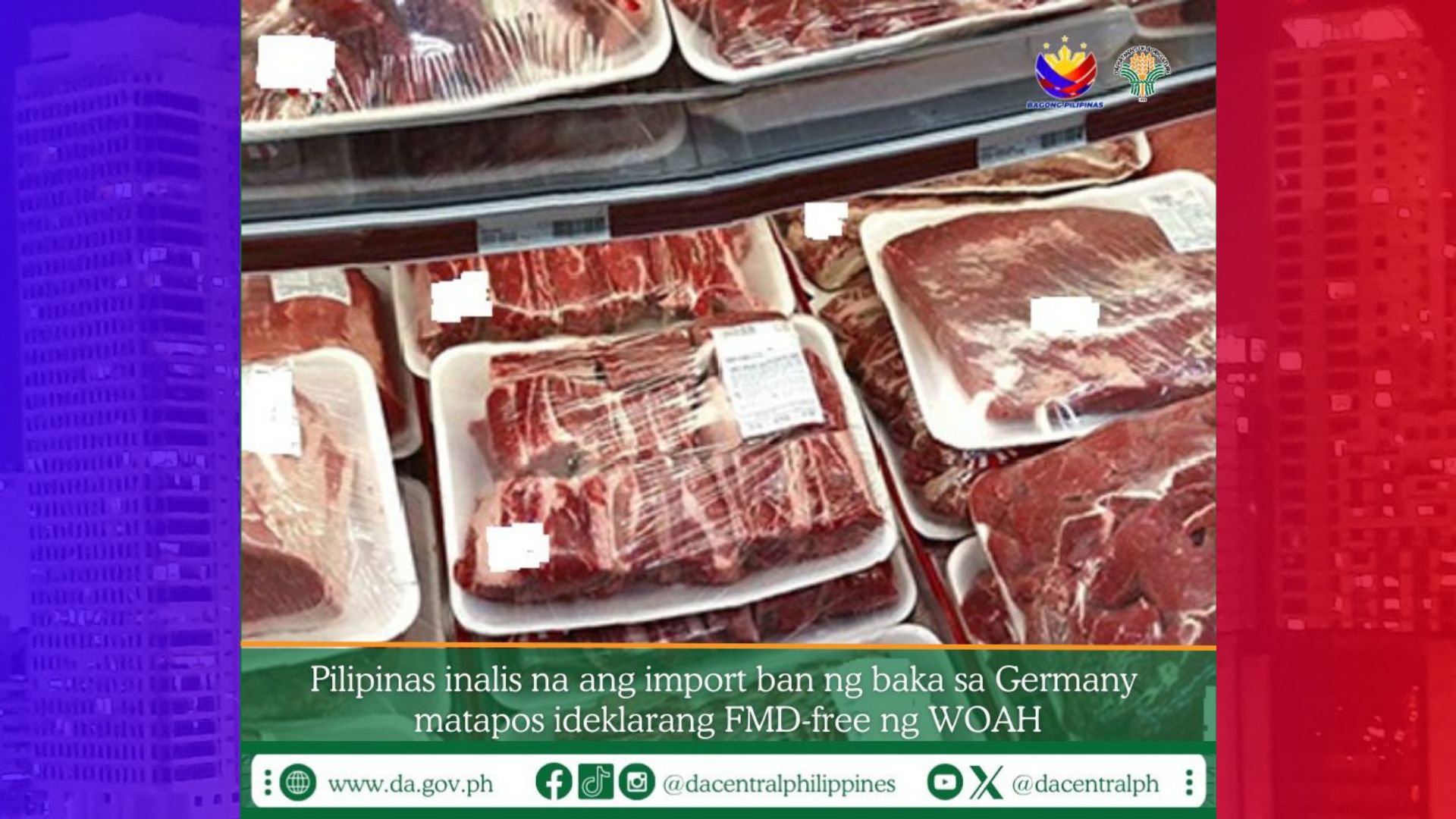 Ban sa pag-aangkat ng baka mula Germany binawi na ng DA