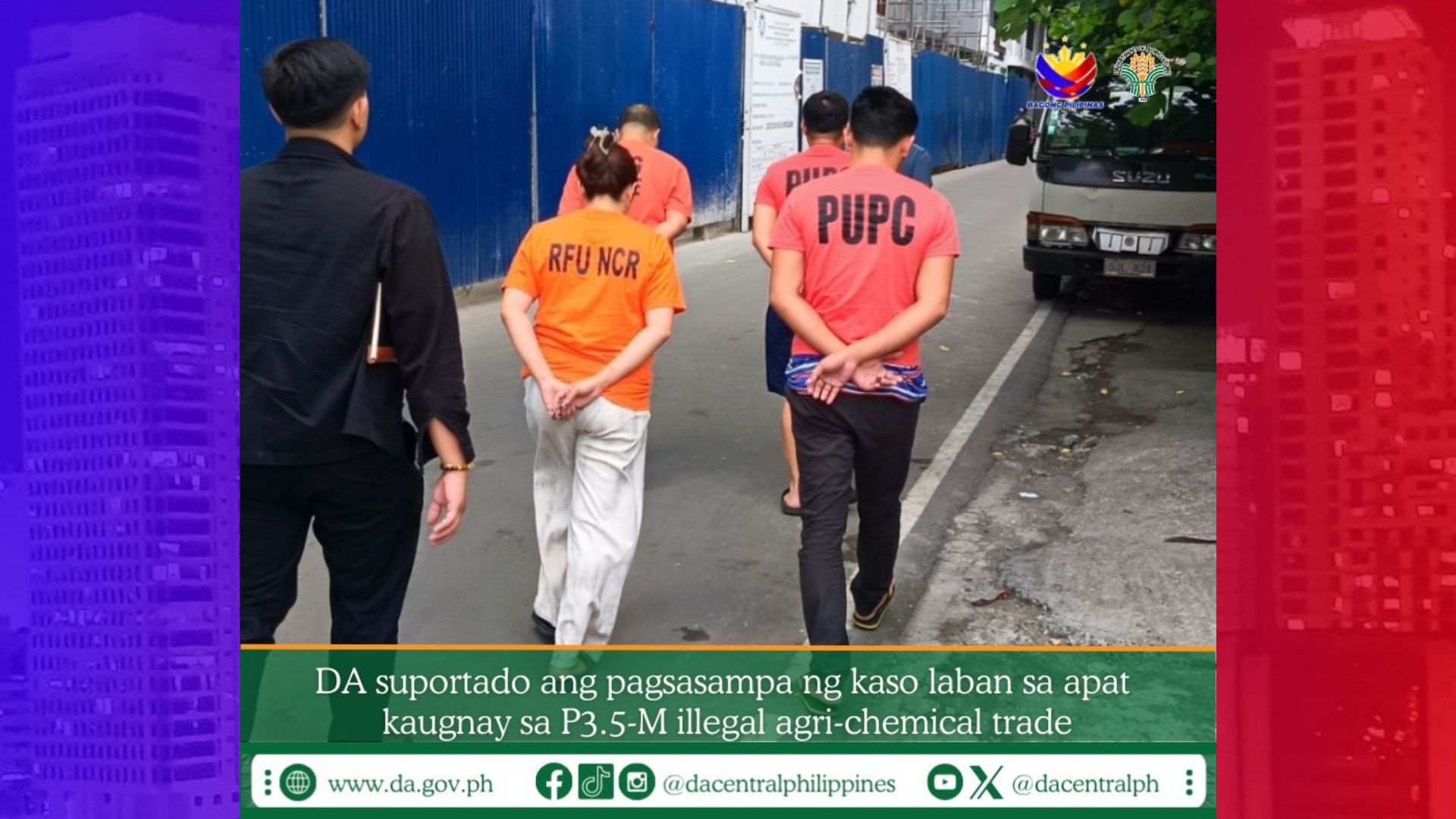 Apat na katao na nahulihan ng P3.5M na halaga ng illegal agri-chemical trade sasampahan na ng kaso sa korte