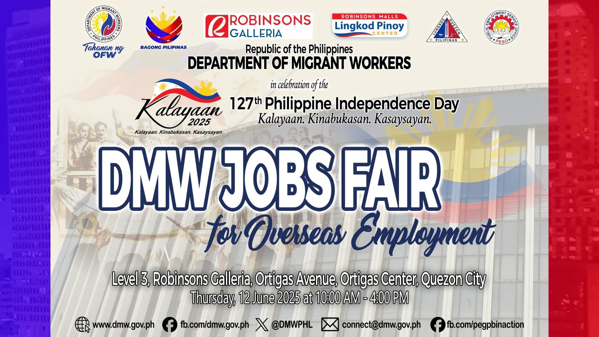 DMW magdaraos ng Mega Overseas Jobs Fair sa Araw ng Kalayaan