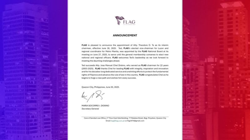 Dating Supreme Court spokesperson Theodore Te itinalaga bilang bagong chairman ng FLAG