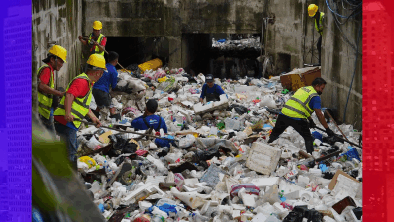 MMDA at Caloocan LGU nagsagawa ng cleanup drive sa Maligaya Creek