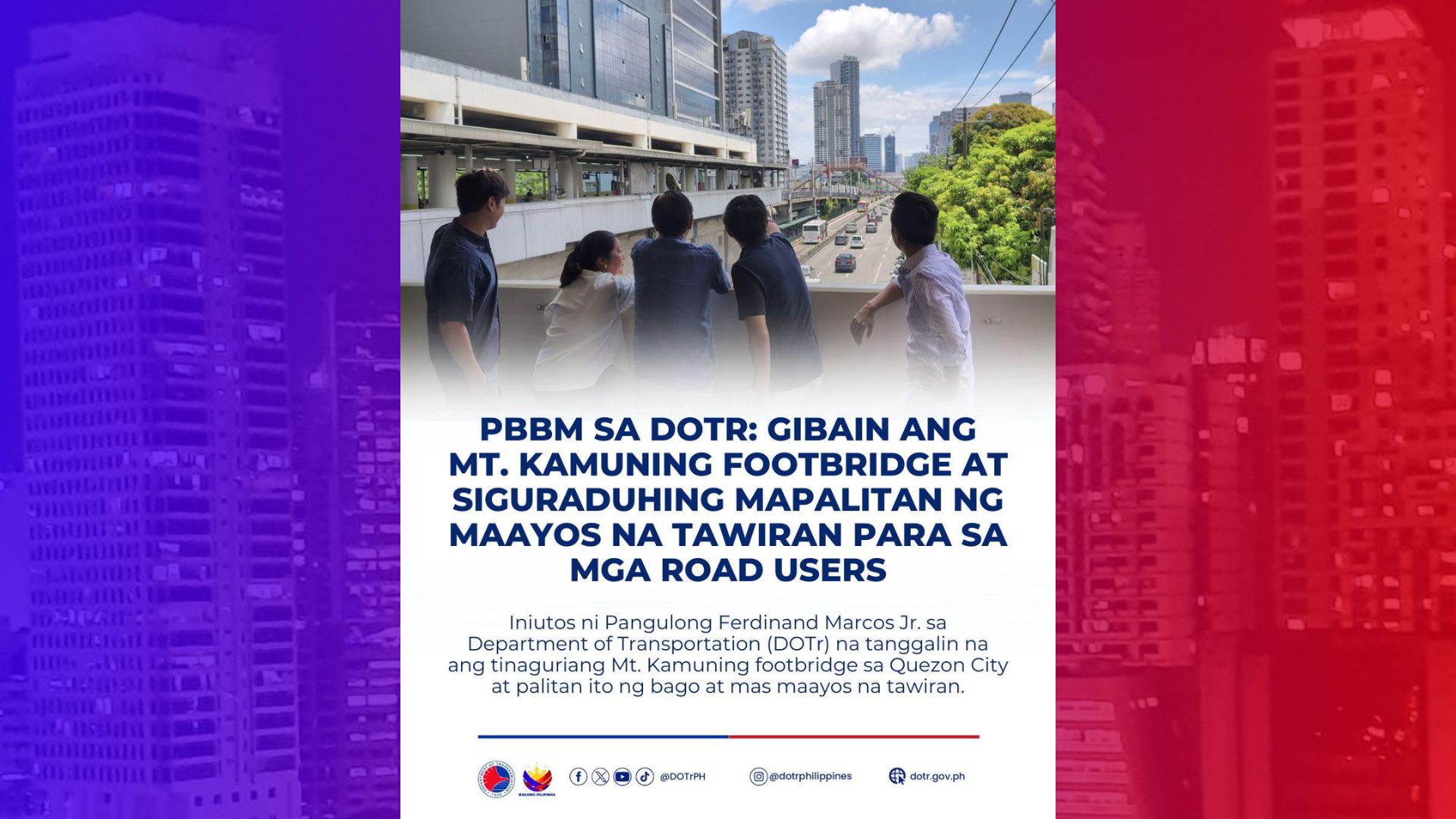 Tinaguriang “Mt. Kamuning” sa EDSA pinagigiba ni Pangulong Marcos