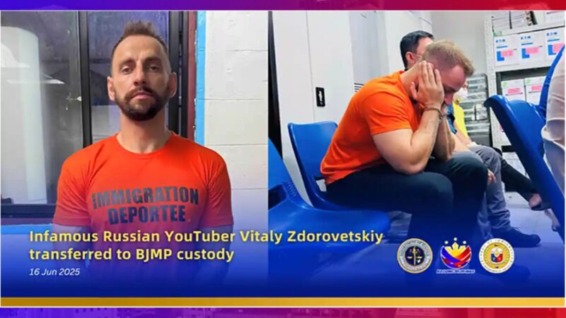 Russian vlogger na si Vitaly Zdorovetskiy nailipat na sa kostodiya ng BJMP