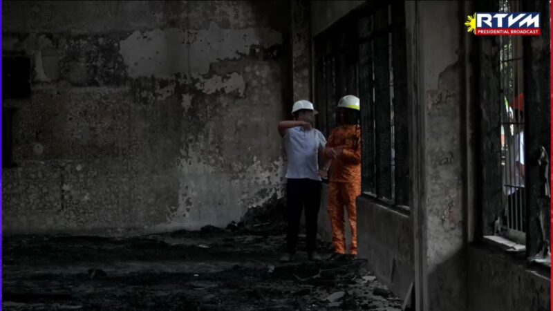 Nasunog na San Francisco High School sa QC binisita ni Pangulong Marcos