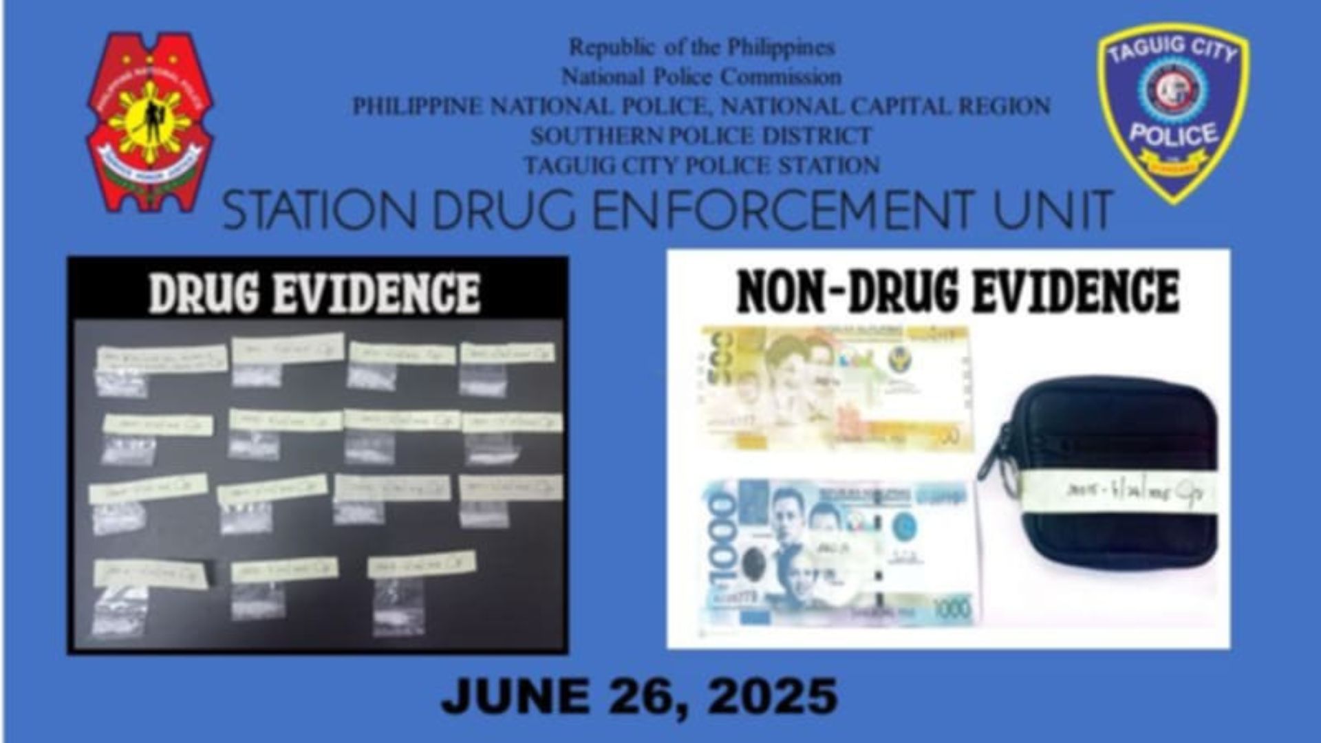 Drug suspect timbog sa Taguig buy-bust; P180K na halaga ng ‘shabu’ nakumpiska