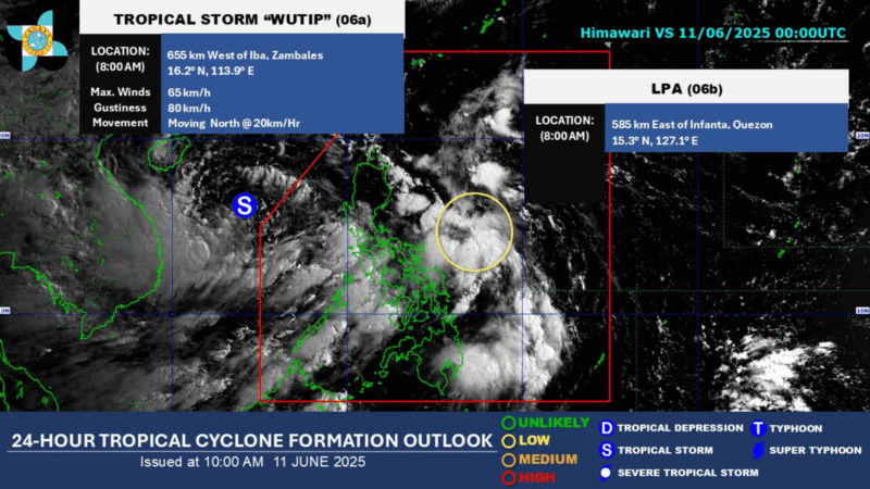Bagyo sa labas ng bansa lumakas pa, isa ng tropical storm ayon sa PAGASA