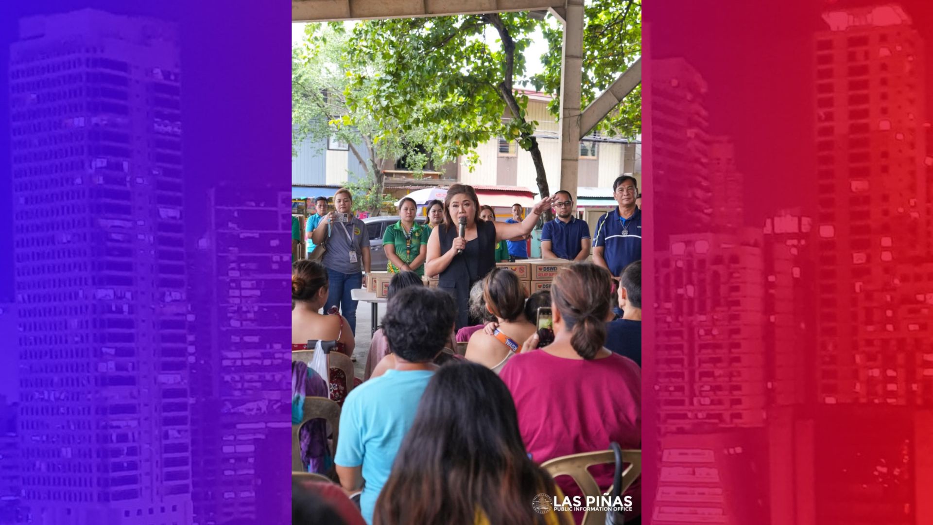 Mga inilikas sa evacuation center sa Las Piñas pinagkalooban ng tulong ng LGU