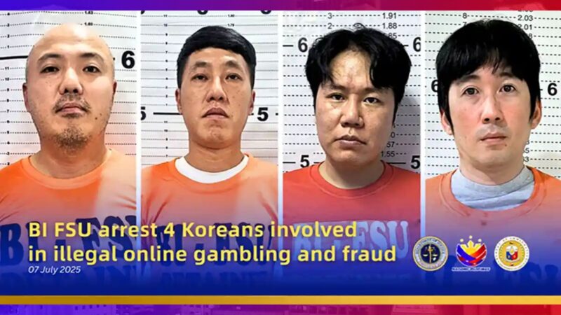4 na Korean Nationals naaresto sa magkakahiwalay na operasyon; 3 sa kanila sangkot sa illegal online gambling