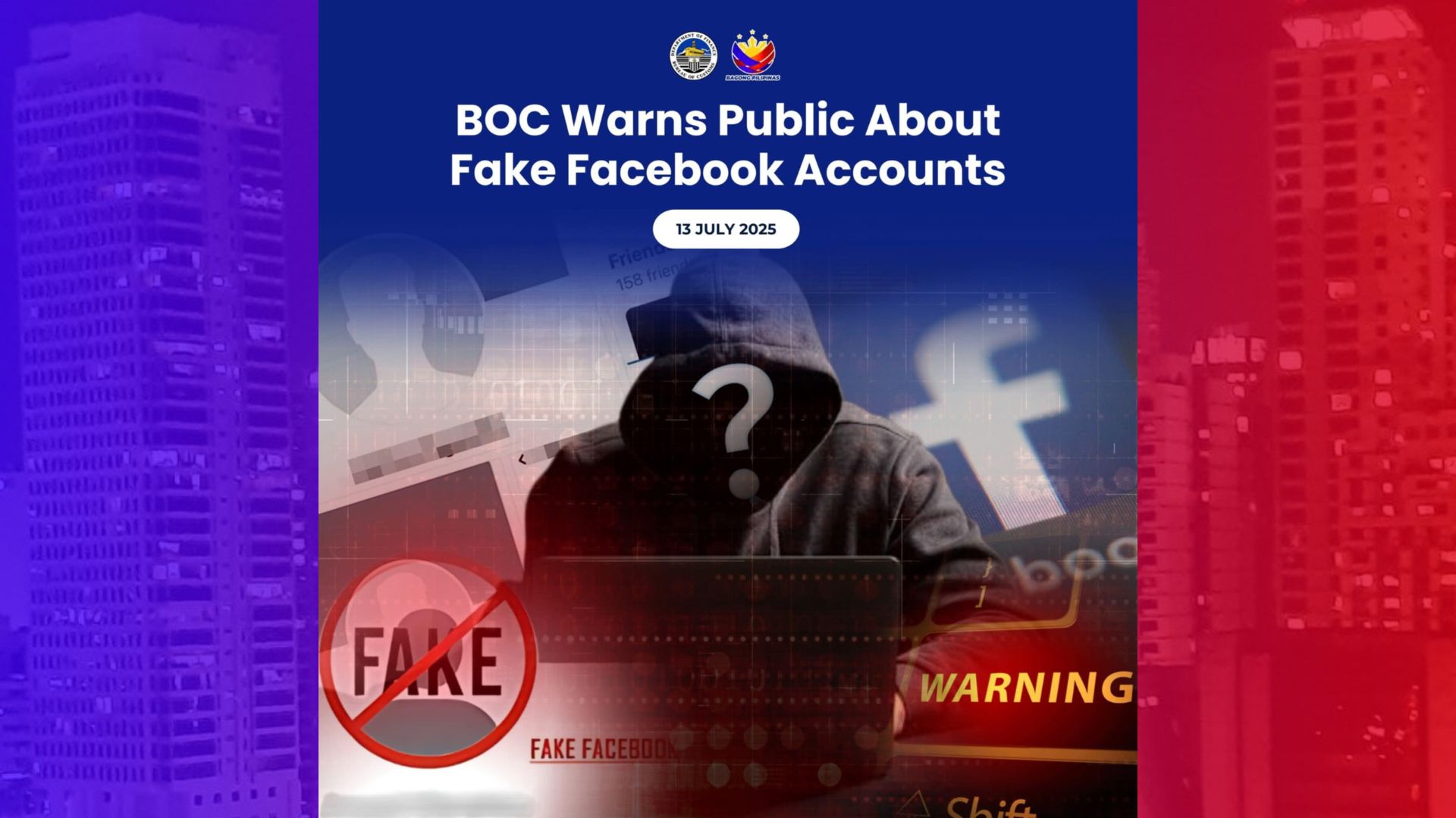 BOC nagbabala sa publiko, pekeng FB accounts gamit ang pangalan at logo ng ahensya dumarami