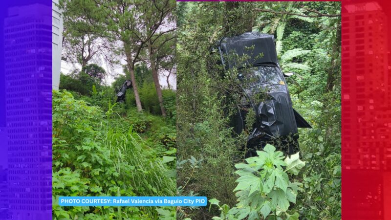 Estudyante sugatan nang mahulog ang minamanehong sasakyan sa bangin sa Baguio City