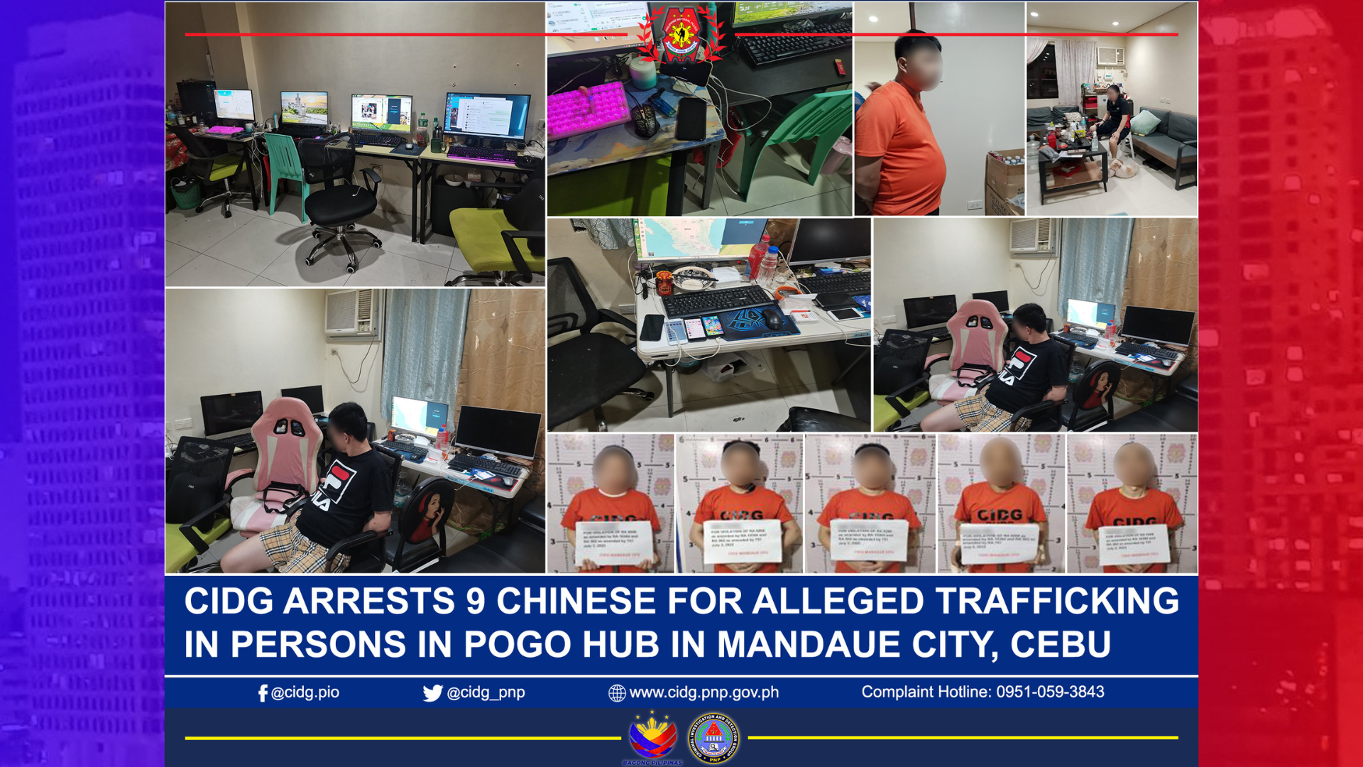 9 na Chinese nationals arestado sa sinalakay na scam hub sa Cebu