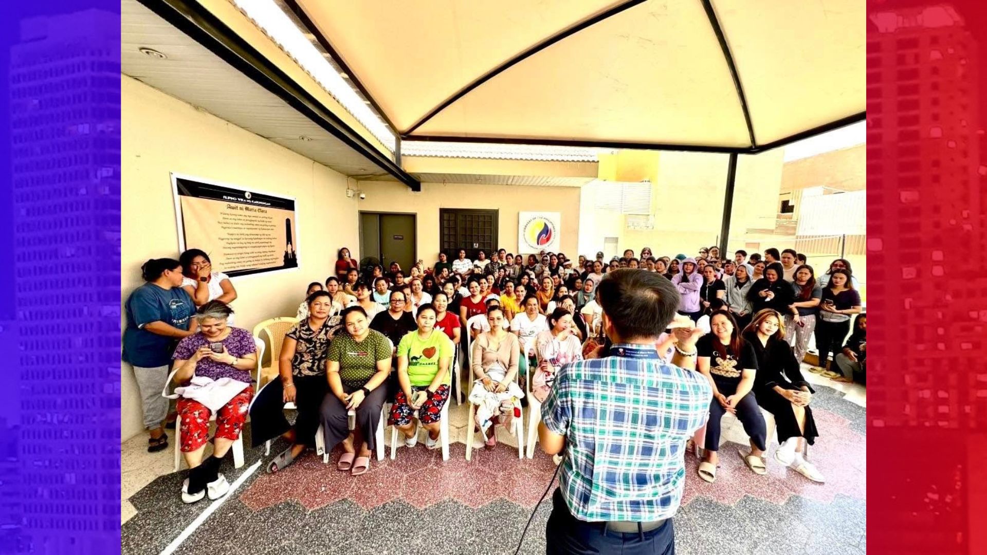 DMW Sec. Cacdac binisita ang mga distressed Pinoy sa Workers sa Riyadh